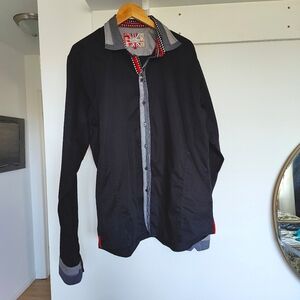 7 Downie St. Couture | black long sleeve shirt with white 🤍 & red ♥️ details